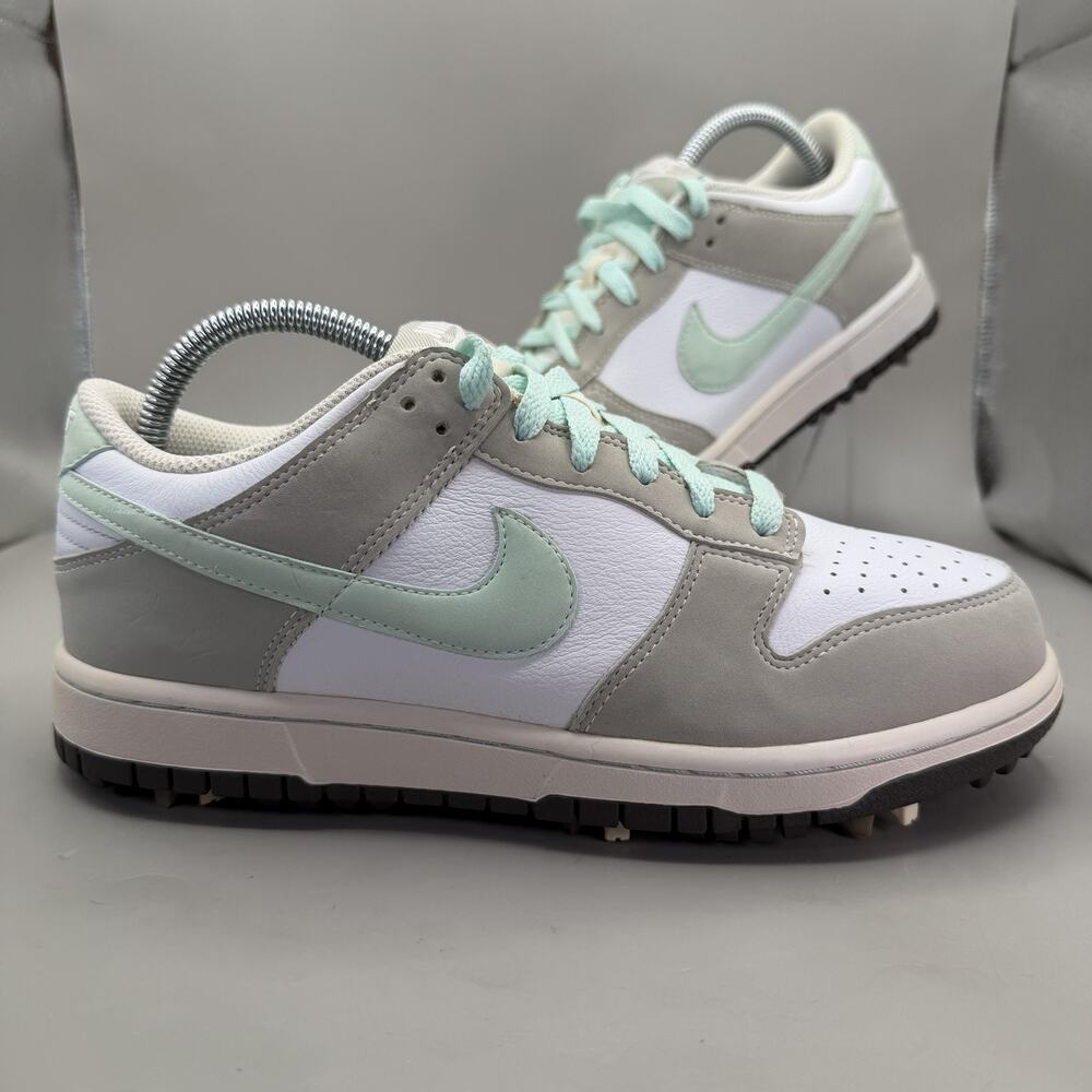 Nike Dunk NG Golf Shoes Womens 8.5 Wide White Mint Spiked Cleats 484326-100